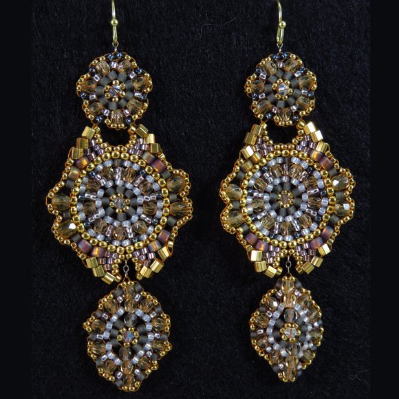 Vintage style 24k gold earrings - Picture 4 of 4
